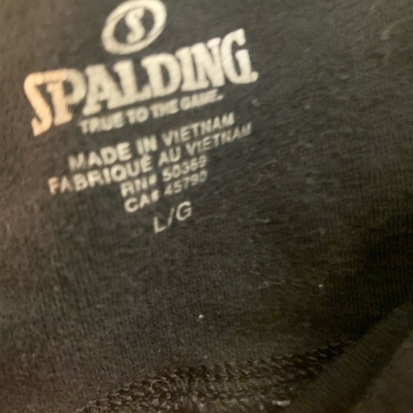 Spaulding black Capri stretchy pants size large guc #A12 - Picture 3 of 3